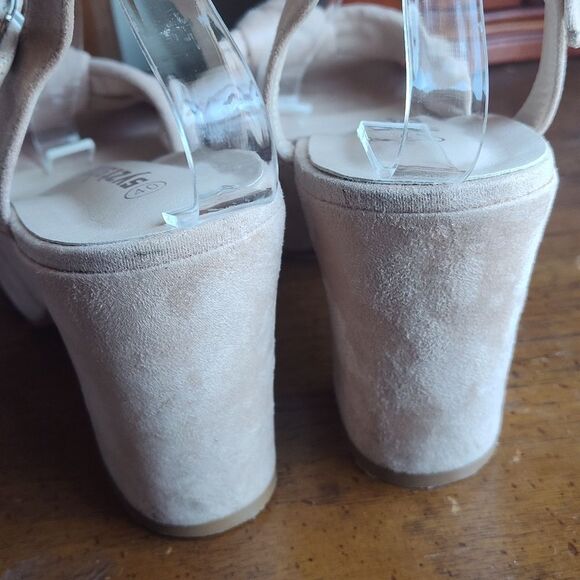 Women's Platform Heels Ankle Strap Sandals Peep Toe Suede Wedges 8.5 - Picture 11 of 15